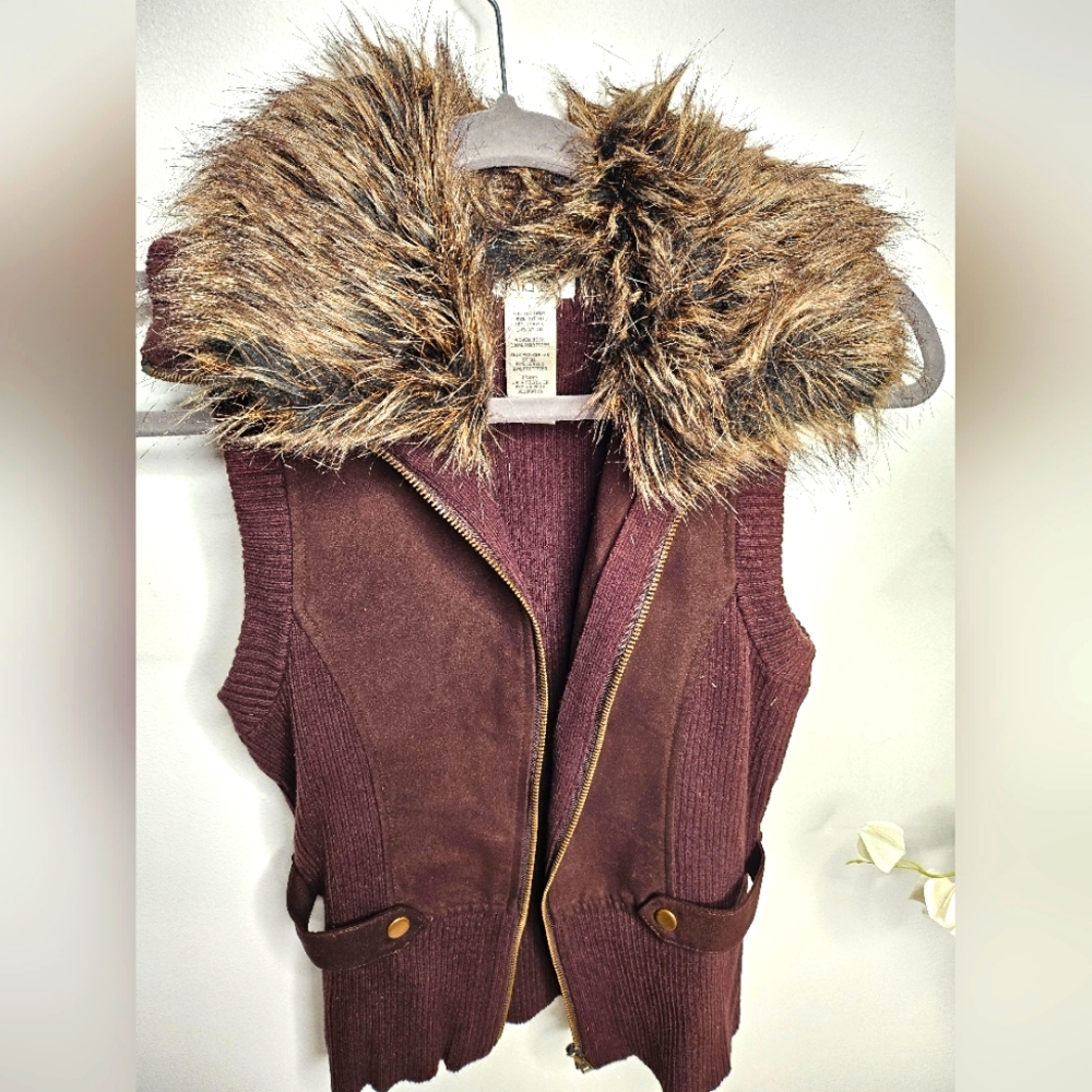 Fur Collared Vest